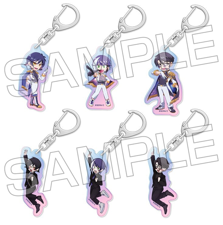 【ชุดครบเซ็ต】Gachikoi - เทรดดิ้งพวงกุญแจอะคริลิคออโรร่าไลฟ์วันเกิด คอสมิค <ชุด 6 แบบ>